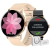 Smartwatch Damski Giewont GW330-4 Różowe Złoto-Róż Pudrowy Pasek Silikonowy + Czarna Bransoleta