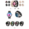 Smartwatch Damski Giewont GW330-4 Różowe Złoto-Róż Pudrowy Pasek Silikonowy + Czarna Bransoleta