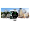 Smartwatch Giewont GW450-5 Srebrny + Pasek Czarny Skórzany