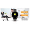 Smartwatch Giewont GW450-2 Czarny + Pasek Czarny Skórzany