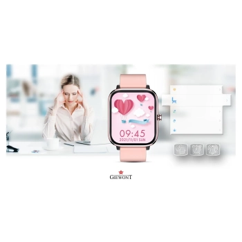 Smartwatch Giewont GW230-1 Różowe Złoto-Różowy