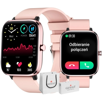 Smartwatch Giewont GW230-1 Różowe Złoto-Różowy