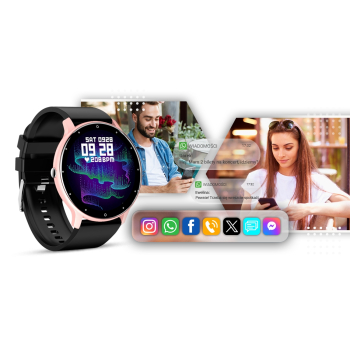 Smartwatch GIEWONT Sport Around GW120-3 - Rose Gold/Black Effect