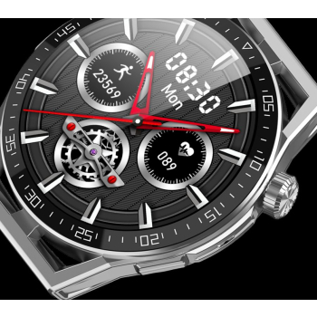 Smartwatch Rubicon RNCE88-2 Czarny- Czarny Pasek Silikonowy + Czarna Bransoleta