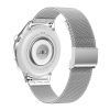Smartwatch Damski Rubicon RNCF02-1 Srebrno-Srebrny + Czarny Silikonowy Pasek