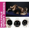 Smartwatch Damski Rubicon RNCF02-2 Złoty + Pasek Różowy