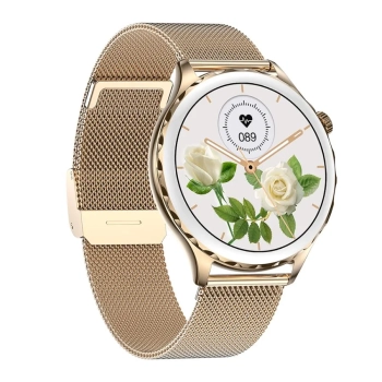 Smartwatch Damski Rubicon RNCF02-2 Złoty + Pasek Różowy