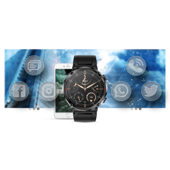 Smartwatch Gravity GT21-1+ Czarny Pasek Silikonowy