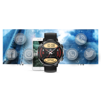Smartwatch Gravity GT21-3 + Czarny Pasek Silikonowy