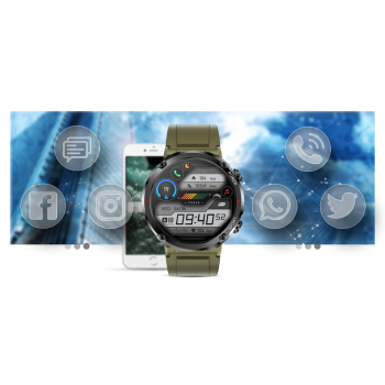 Smartwatch Gravity GT21-7 + Czarny Pasek Silikonowy