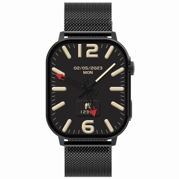 Smartwatch Gravity GT15-1 Czarny Pasek Silikonowy + Czarna Bransoleta