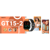 Smartwatch Gravity GT15-2 Pomarańczowy Pasek Silikonowy + Czarna Bransoleta