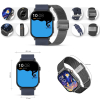 Smartwatch Gravity GT15-4 Niebieski Pasek Silikonowy + Tytanowa Bransoleta