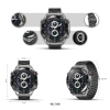 Smartwatch Veltori VT100-1 + Czarny Pasek Silikonowy + Czarny Eko Skóra