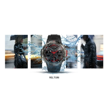 Smartwatch Veltori VT140-1 Czarny Pasek Silikonowy