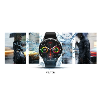 Smartwatch Veltori VT160-1 Czarny Pasek Silikonowy