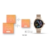 Smartwatch Damski Veltori VT340-1 Złota Bransoleta + Różowy Pasek Silikonowy