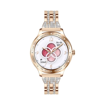 Smartwatch Damski Veltori VT350-1 Bransoleta Różowe Złoto