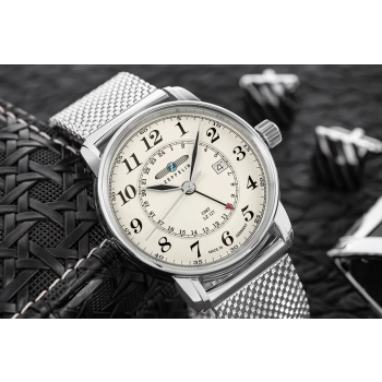 Zegarek Męski Zeppelin LZ127 Graf Zeppelin GMT 7642M-5 + BOX