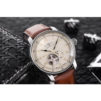 Zegarek Męski ZEPPELIN Mediterranee Open Heart Automatic 9666-5 + BOX