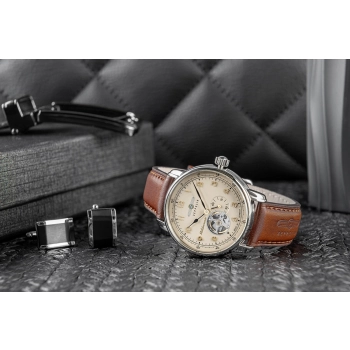 Zegarek Męski ZEPPELIN Mediterranee Open Heart Automatic 9666-5 + BOX