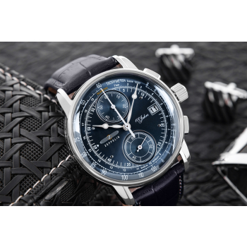 Zegarek Męski Zeppelin 100 Yahre Chronograph 8670-3 + BOX