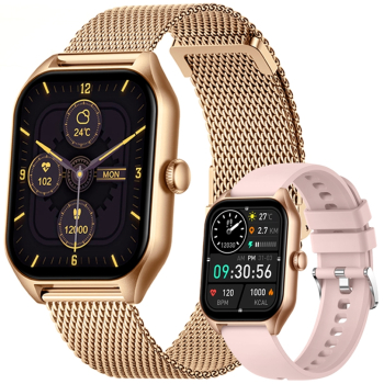 Smartwatch Damski Rubicon RNCF03-5 Różowe złoto + 2 Paski