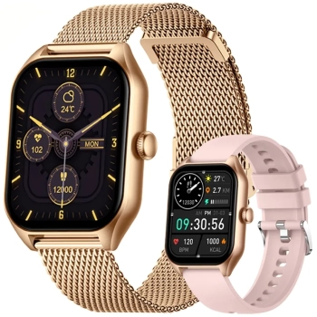 Smartwatch Damski Rubicon RNCF03-5 Różowe złoto + 2 Paski
