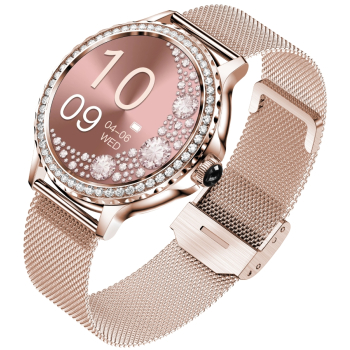 Smartwatch Damski Rubicon RNCF19-1 Różowe Złoto  Bransoleta + Pasek