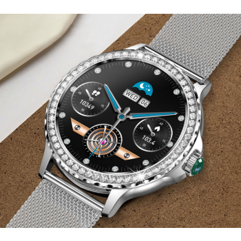Smartwatch Damski Rubicon RNCF19-1 Silver  Bransoleta + Pasek