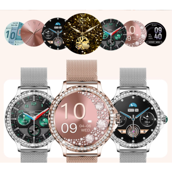 Smartwatch Damski Rubicon RNCF19-1 Silver  Bransoleta + Pasek