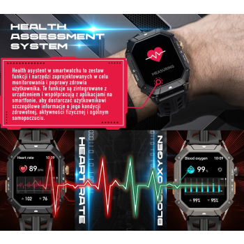 Smartwatch Męski Rubicon RNCF24-2 GREY