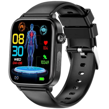 Smartwatch Męski Rubicon RNCF33 BLACK + Pasek Granatowy