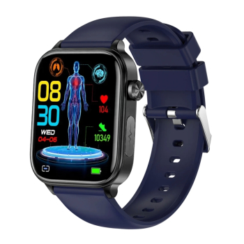 Smartwatch Męski Rubicon RNCF33 BLACK + Pasek Granatowy