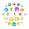 Smartwatch Damski Rubicon RNCF35 BLACK Bransoleta + Pasek