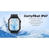 Smartwatch Damski GRAVITY GT15-10 Biały Pasek Silikonowy + Złota Bransoleta