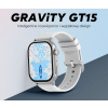Smartwatch Damski GRAVITY GT15-10 Biały Pasek Silikonowy + Złota Bransoleta