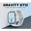 Smartwatch Damski GRAVITY GT15-10 Biały Pasek Silikonowy + Złota Bransoleta