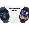 Smartwatch Damski GRAVITY GT15-12 Granatowy Pasek Silikonowy + Czarna Bransoleta