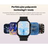 Smartwatch Damski GRAVITY GT15-12 Granatowy Pasek Silikonowy + Czarna Bransoleta