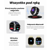 Smartwatch Damski GRAVITY GT15-12 Granatowy Pasek Silikonowy + Czarna Bransoleta