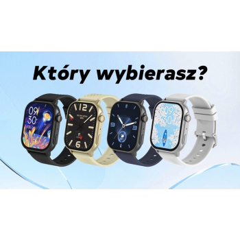 Smartwatch Damski GRAVITY GT15-12 Granatowy Pasek Silikonowy + Czarna Bransoleta