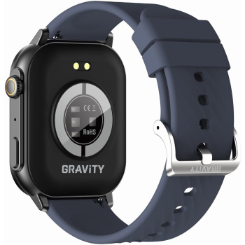 Smartwatch Damski GRAVITY GT15-12 Granatowy Pasek Silikonowy + Czarna Bransoleta