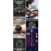 Smartwatch Męski GRAVITY GPS GT24-1 Czarny Pasek Silikonowy + Granatowy Pasek Silikonowy