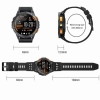 Smartwatch Męski GRAVITY GPS GT24-2 Czarny Pasek Silikonowy + Biały Pasek Silikonowy