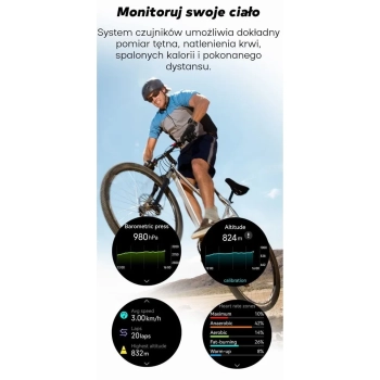 Smartwatch Męski GRAVITY GPS GT24-2 Czarny Pasek Silikonowy + Biały Pasek Silikonowy