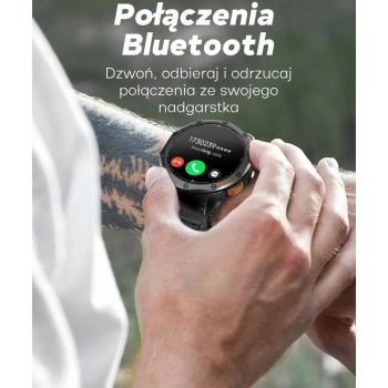 Smartwatch Męski GRAVITY GPS GT24-2 Czarny Pasek Silikonowy + Biały Pasek Silikonowy