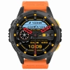 Smartwatch Męski GRAVITY GPS GT24-3 Czarny Pasek Silikonowy + Pomarańczowy Pasek Silikonowy