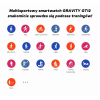 Smartwatch Damski GRAVITY GT12-1 Czarny Pasek Silikonowy + Czarna Bransoleta