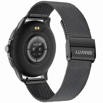 Smartwatch Damski GRAVITY GT12-2 Granatowy Pasek Silikonowy + Czarna Bransoleta